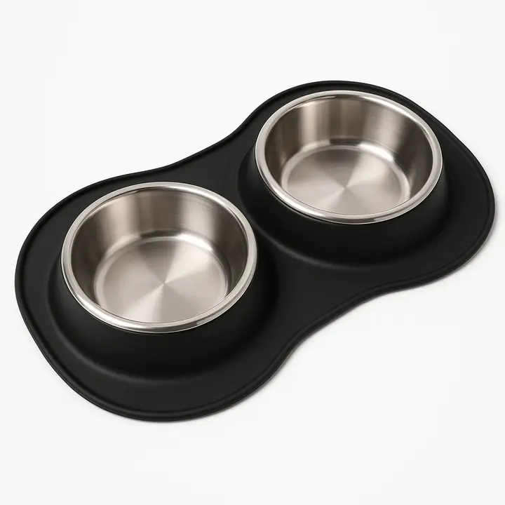 Stainless Steel Pet Feeding Bowl Set