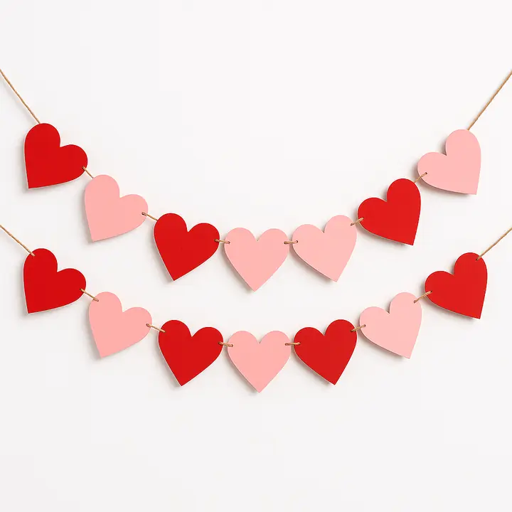 Valentine's Day Heart Garland Banner